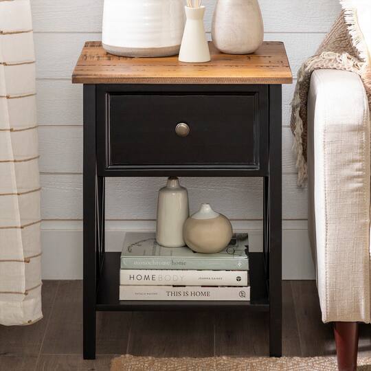 Walker Edison 19" 1-Drawer Wood Side Table
